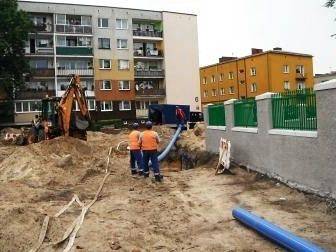 Wymiana wodociągów w ul. Wojska Polskiego.